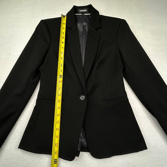 Express Editor Studio Womens Stretch Twill Fitted One Button Blazer size 0 - Picture 8 of 14